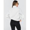 imageTrendy Queen Womens Oversized Sweatshirts Fall Sweaters Fashion Hoodies Half Zip Pullover Long Sleeve Shirts ClothesWhite