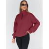 imageTrendy Queen Womens Oversized Sweatshirts Fall Sweaters Fashion Hoodies Half Zip Pullover Long Sleeve Shirts ClothesWinered