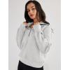imageTrendy Queen Womens Oversized Sweatshirts Half Zip Pullover Long Sleeve Quarter Zip Hoodies Teen Girls Fall Y2K ClothesGrey