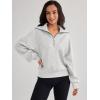 imageTrendy Queen Womens Oversized Sweatshirts Half Zip Pullover Long Sleeve Quarter Zip Hoodies Teen Girls Fall Y2K ClothesGrey