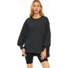 imageTrendy Queen Womens Oversized Sweatshirts Hoodies Crewneck Shirts Fall Outfits Teen Girls Y2k Winter ClothesBlack