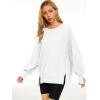 imageTrendy Queen Womens Oversized Sweatshirts Hoodies Crewneck Shirts Fall Outfits Teen Girls Y2k Winter ClothesWhite