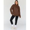 imageTrendy Queen Womens Oversized Sweatshirts Turtleneck Pullover Long Sleeve Hoodies Tops Fall Fashion Outfits 2025 ClothesBrown