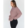 imageTrendy Queen Womens Oversized Sweatshirts Turtleneck Pullover Long Sleeve Hoodies Tops Fall Fashion Outfits 2025 ClothesDarkpink