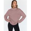imageTrendy Queen Womens Oversized Sweatshirts Turtleneck Pullover Long Sleeve Hoodies Tops Fall Fashion Outfits 2025 ClothesDarkpink