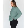 imageTrendy Queen Womens Oversized Sweatshirts Turtleneck Pullover Long Sleeve Hoodies Tops Fall Fashion Outfits 2025 ClothesGreen