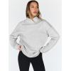 imageTrendy Queen Womens Oversized Sweatshirts Turtleneck Pullover Long Sleeve Hoodies Tops Fall Fashion Outfits 2025 ClothesGrey