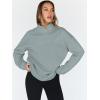 imageTrendy Queen Womens Oversized Sweatshirts Turtleneck Pullover Long Sleeve Hoodies Tops Fall Fashion Outfits 2025 ClothesGreygreen
