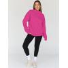 imageTrendy Queen Womens Oversized Sweatshirts Turtleneck Pullover Long Sleeve Hoodies Tops Fall Fashion Outfits 2025 ClothesHotpink
