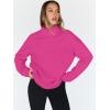 imageTrendy Queen Womens Oversized Sweatshirts Turtleneck Pullover Long Sleeve Hoodies Tops Fall Fashion Outfits 2025 ClothesHotpink