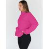 imageTrendy Queen Womens Oversized Sweatshirts Turtleneck Pullover Long Sleeve Hoodies Tops Fall Fashion Outfits 2025 ClothesHotpink