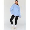 imageTrendy Queen Womens Oversized Sweatshirts Turtleneck Pullover Long Sleeve Hoodies Tops Fall Fashion Outfits 2025 ClothesLightblue
