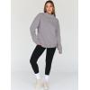 imageTrendy Queen Womens Oversized Sweatshirts Turtleneck Pullover Long Sleeve Hoodies Tops Fall Fashion Outfits 2025 ClothesLightgrey