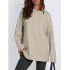 imageTrendy Queen Womens Oversized T Shirts Long Sleeve Shirts Casual Fall Fashion 2025 Winter ClothesBeige