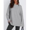 imageTrendy Queen Womens Oversized T Shirts Long Sleeve Shirts Casual Fall Fashion 2025 Winter ClothesGrey