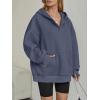 imageTrendy Queen Womens Oversized V Neck Hoodies with Thumb Hole Pullover Sweatshirts Y2k Clothes Fall Fashion Outfits 2025Greyblue