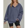 imageTrendy Queen Womens Oversized V Neck Hoodies with Thumb Hole Pullover Sweatshirts Y2k Clothes Fall Fashion Outfits 2025Greyblue