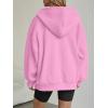 imageTrendy Queen Womens Oversized V Neck Hoodies with Thumb Hole Pullover Sweatshirts Y2k Clothes Fall Fashion Outfits 2025Pink