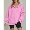 imageTrendy Queen Womens Oversized V Neck Hoodies with Thumb Hole Pullover Sweatshirts Y2k Clothes Fall Fashion Outfits 2025Pink