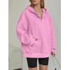 imageTrendy Queen Womens Oversized V Neck Hoodies with Thumb Hole Pullover Sweatshirts Y2k Clothes Fall Fashion Outfits 2025Pink
