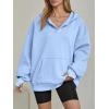 imageTrendy Queen Womens Oversized V Neck Hoodies with Thumb Hole Pullover Sweatshirts Y2k Clothes Fall Fashion Outfits 2025Skyblue