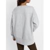imageTrendy Queen Womens Side Slit Sweatshirts Casual Oversized Crewneck Long Sleeve Pullover Fall Fashion 2025Grey