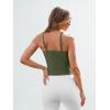 imageTrendy Queen Womens Spaghetti Strap Tank Tops Adjustable Cute Camisole Going Out Crop Tops Summer ClothesArmygreen
