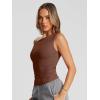 imageTrendy Queen Womens Summer Off The Shoulder Tops Going Out T Shirts Crop Tank Top Fashion Clothes Spring Outfits 2025Brown