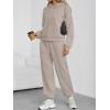 imageTrendy Queen Womens Sweatsuits 2 Piece Outfits Fall Lounge Sets Wide Leg Sweatpants and Oversized Hoodies with DrawstringCoffeegery