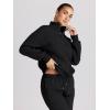 imageTrendy Queen Womens Sweatsuits 2 Piece Outfits Fall Lounge Sweat Sets Half Zip Sweatshirts with Baggy SweatpantsBlack