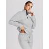 imageTrendy Queen Womens Sweatsuits 2 Piece Outfits Fall Lounge Sweat Sets Half Zip Sweatshirts with Baggy SweatpantsGrey