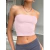 imageTrendy Queen Womens Tube Tops Strapless Crop Tops Basic Backless Sleeveless Bandeau Going Out Cute 2025 Summer OutfitsPink