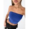 imageTrendy Queen Womens Tube Tops Strapless Crop Tops Basic Backless Sleeveless Bandeau Going Out Cute 2025 Summer OutfitsRoyal Blue