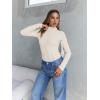 imageTrendy Queen Womens Turtleneck Long Sleeve Shirts Fall Fashion Basic Thermal Underwear Tops Winter Clothes 2025Beige