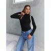 imageTrendy Queen Womens Turtleneck Long Sleeve Shirts Fall Fashion Basic Thermal Underwear Tops Winter Clothes 2025Black