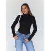 imageTrendy Queen Womens Turtleneck Long Sleeve Shirts Fall Fashion Basic Thermal Underwear Tops Winter Clothes 2025Black