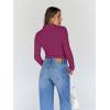 imageTrendy Queen Womens Turtleneck Long Sleeve Shirts Fall Fashion Basic Thermal Underwear Tops Winter Clothes 2025Fuchsia