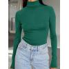 imageTrendy Queen Womens Turtleneck Long Sleeve Shirts Fall Fashion Basic Thermal Underwear Tops Winter Clothes 2025Green