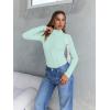 imageTrendy Queen Womens Turtleneck Long Sleeve Shirts Fall Fashion Basic Thermal Underwear Tops Winter Clothes 2025Sage