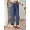 imageTrendy Queen Womens Wide Leg Pants Summer Capri Palazzo Harem Casual Barrel Sweatpants Baggy Slacks with PocketsGreyblue