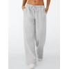 imageTrendy Queen Womens Wide Leg Sweatpants Baggy Drawstring Low Rise Lounge Pants 2025 Fall Joggers with PocketsGrey