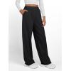 imageTrendy Queen Womens Wide Leg Sweatpants Baggy Y2K High Waisted Joggers Fall Fashion Clothes with Pockets 2025Black