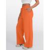 imageTrendy Queen Womens Wide Leg Sweatpants High Waisted Baggy Lounge Pants Drawstring Athletic Flared Joggers with PocketsOrange