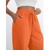 imageTrendy Queen Womens Wide Leg Sweatpants High Waisted Baggy Lounge Pants Drawstring Athletic Flared Joggers with PocketsOrange