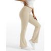 imageTrendy Queen Womens Wide Leg Yoga Pants Bootcut Workout Flare Leggings Trendy High Waisted Fold Over 2025 Fall OutfitsLightkhaki
