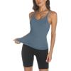 imageTrendy Queen Womens Workout Tank Tops Racerback Summer 2025 Camisole Top V Neck Ribbed Sleeveless Beach Fashion ClothesGreyblue