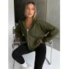 imageTrendy Queen Womens Zip Up Hoodies Oversized Sweatshirts Fall School Fashion Outfits Casual Jackets 2025 Winter ClothesArmy Green