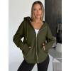 imageTrendy Queen Womens Zip Up Hoodies Oversized Sweatshirts Fall School Fashion Outfits Casual Jackets 2025 Winter ClothesArmy Green