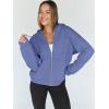 imageTrendy Queen Womens Zip Up Hoodies Oversized Sweatshirts Fall School Fashion Outfits Casual Jackets 2025 Winter ClothesBlue Purple