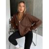 imageTrendy Queen Womens Zip Up Hoodies Oversized Sweatshirts Fall School Fashion Outfits Casual Jackets 2025 Winter ClothesCoffee